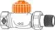 Thermostat-Ventilunterteil mit orangefarbener Einstellkappe, zum Regulieren des Durchflusses, hergestellt von IMI Hydronic Engineering.